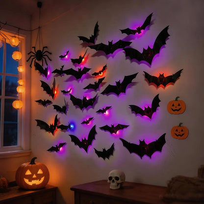 Halloween LED Bat Wall Sticker