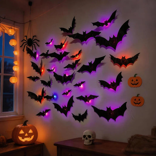 Halloween LED Bat Wall Sticker
