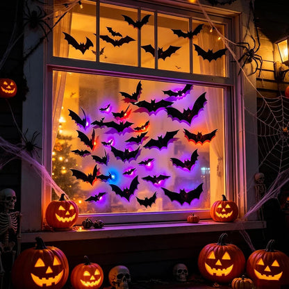 Halloween LED Bat Wall Sticker