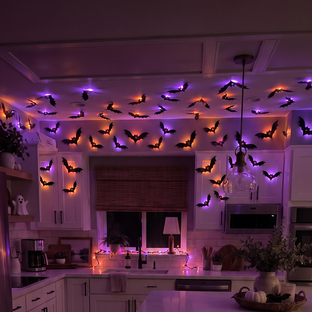 Halloween LED Bat Wall Sticker